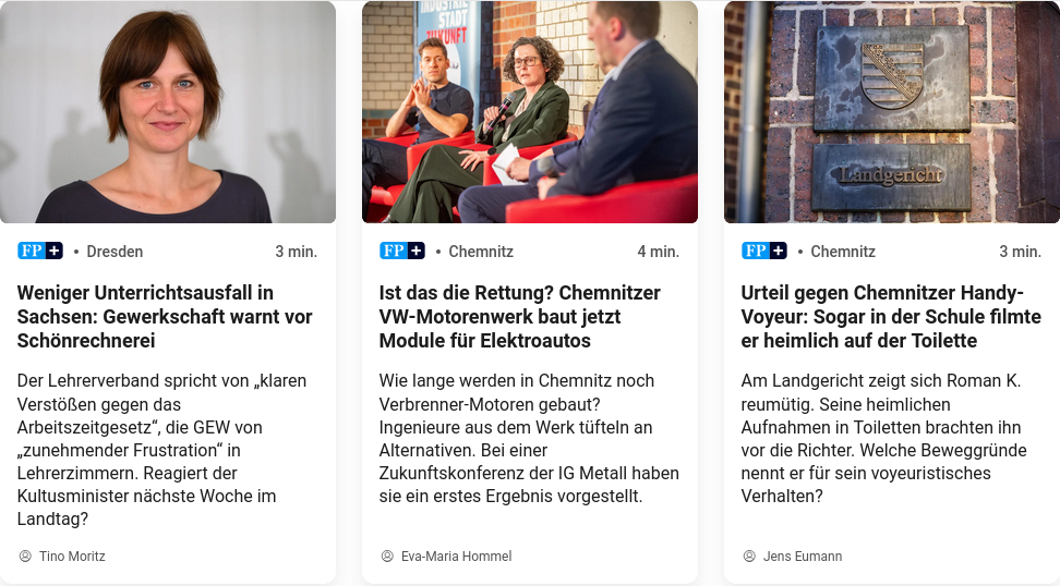 Artikel vom personalisierten Feed